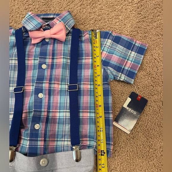 Kids 3T IZOD 4-piece set (top, bow tie, short, suspender) - Picture 5 of 8